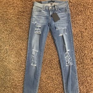 Flying Monkey Distressed Skinny Jeans